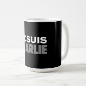 Je Suis Charlie - ich bin Charlie-Schwarzes Kaffeetasse (VorderseiteRechts)