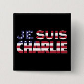 Je Suis Charlie - ich bin Charlie-Sterne und Button (Vorderseite)