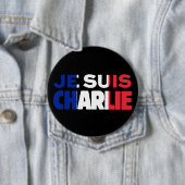 Je Suis Charlie - ich bin Charlie Tri Farbe von Button (Beispiel)