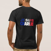 Je Suis Charlie - ich bin Charlie Tri Farbe von T-Shirt (Rückseite)