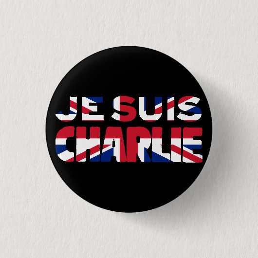 Je Suis Charlie-ICh morgens Charlie'- Button (Vorderseite)