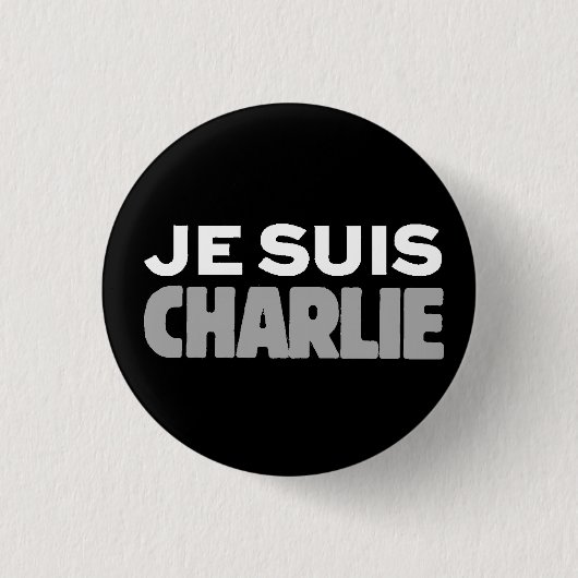 Je Suis Charlie-ICh morgens Charlie-Universeller Button (Vorderseite)