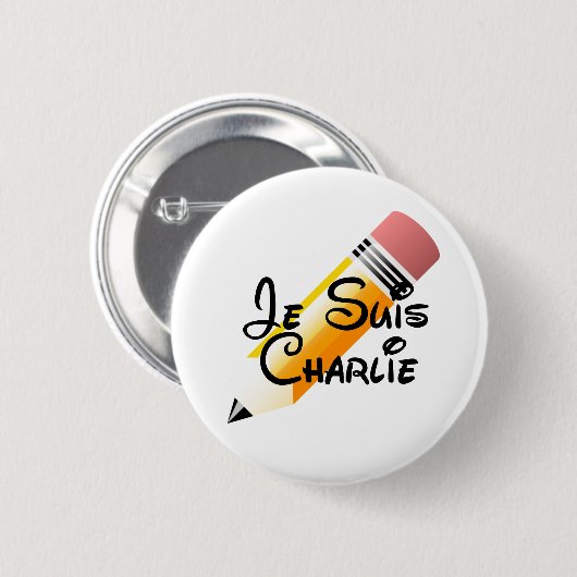 Je Suis Charlie Knopf Button (Vorne & Hinten)