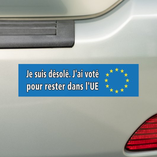 Je suis désolé. J'ai voté gießen rester dans l'UE Autoaufkleber (Auf Auto)