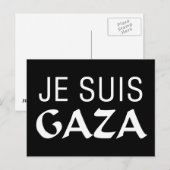 Je Suis Gaza Postkarte (Vorne/Hinten)