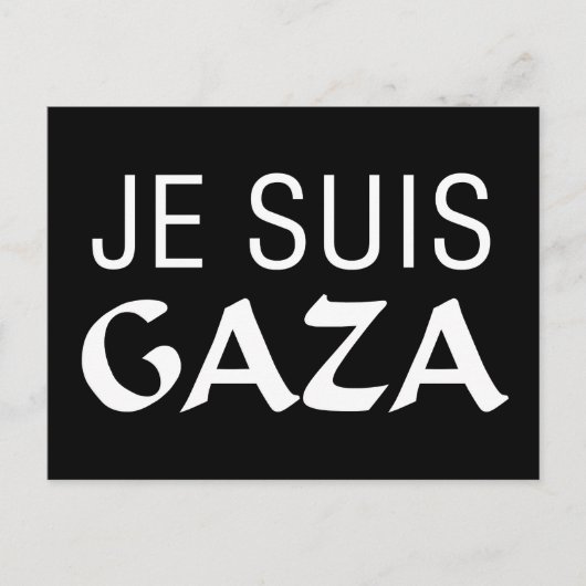 Je Suis Gaza Postkarte (Vorderseite)