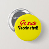 Je Suis Gelber Text Button (Vorne & Hinten)
