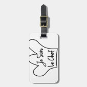 Je Suis Le Koch Gepäckanhänger (Vorderseite vertikal)