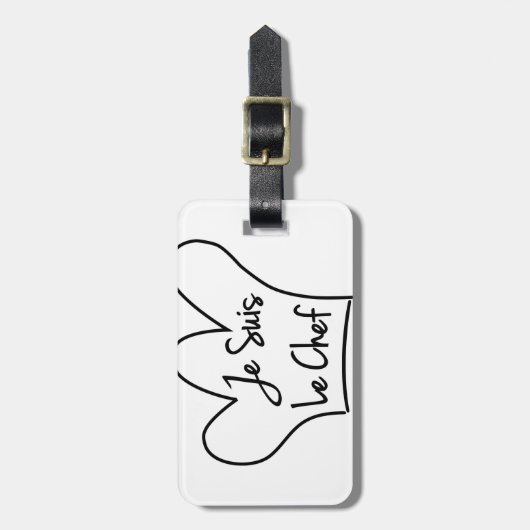Je Suis Le Koch Gepäckanhänger (Vorderseite vertikal)