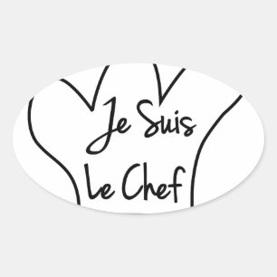 Je Suis Le Koch Ovaler Aufkleber