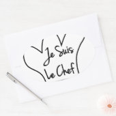 Je Suis Le Koch Ovaler Aufkleber (Umschlag)