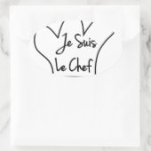 Je Suis Le Koch Ovaler Aufkleber (Tasche)