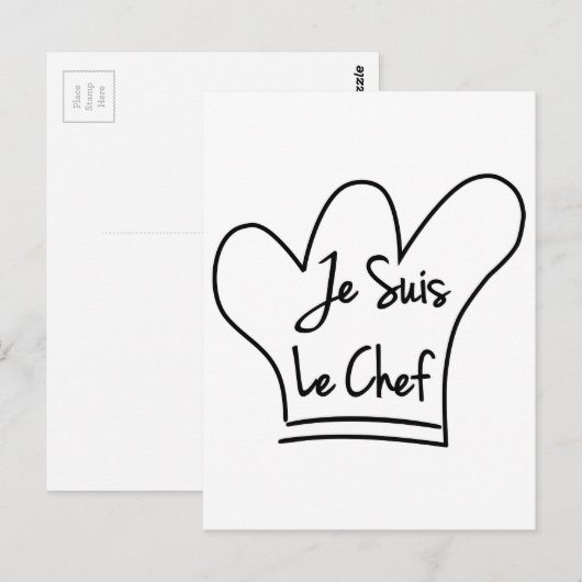 Je Suis Le Koch Postkarte (Vorne/Hinten)