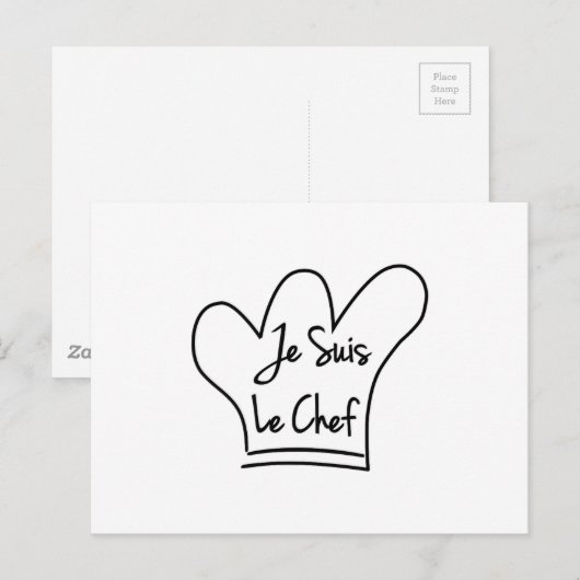 Je Suis Le Koch Postkarte (Vorne/Hinten)