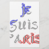 Je Suis Paris Art Print Briefpapier (Vorderseite)