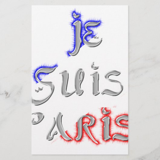 Je Suis Paris Art Print Briefpapier (Vorderseite)