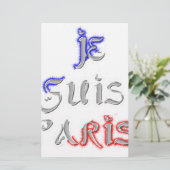 Je Suis Paris Art Print Briefpapier (Stehend Vorderseite)