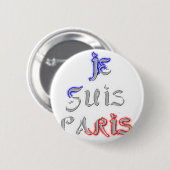 Je Suis Paris Art Print Button (Vorne & Hinten)