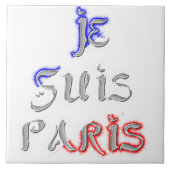 Je Suis Paris Art Print Fliese (Vorderseite)