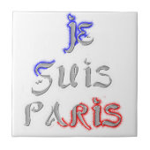 Je Suis Paris Art Print Fliese (Vorderseite)