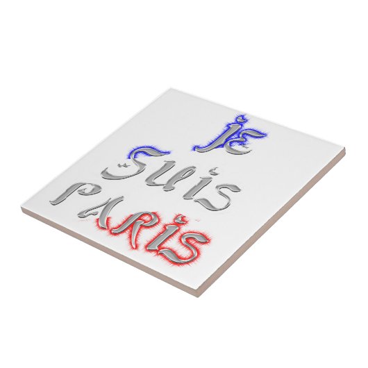 Je Suis Paris Art Print Fliese (Seite)