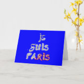 Je Suis Paris Art Print Karte (Gelbe Blume)
