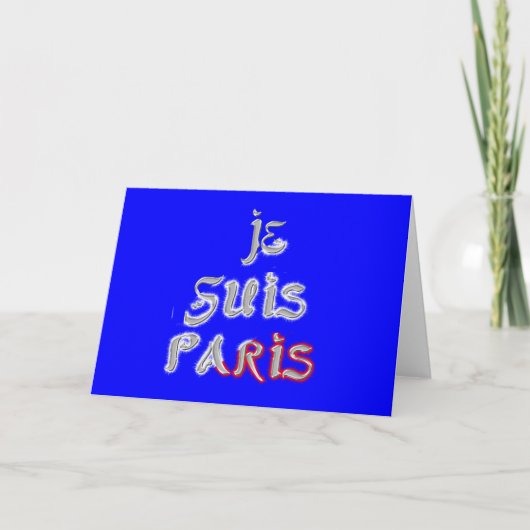 Je Suis Paris Art Print Karte (Vorderseite)