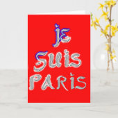 Je Suis Paris Art Print Karte (Gelbe Blume)