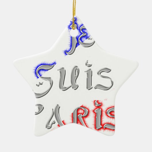 Je Suis Paris Art Print Keramikornament (Vorne)