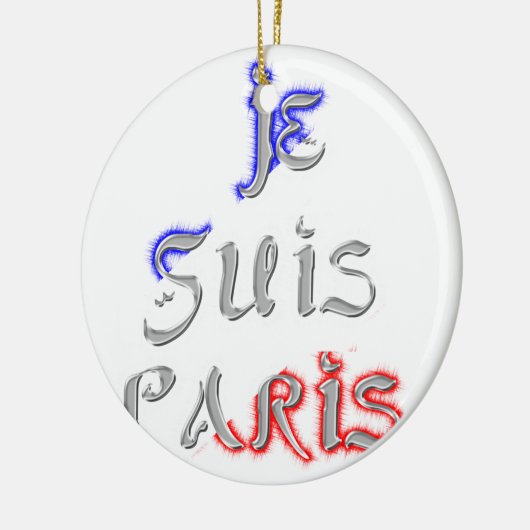 Je Suis Paris Art Print Keramikornament (Links)