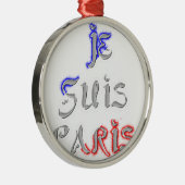Je Suis Paris Art Print Ornament Aus Metall (Rechts)