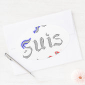 Je Suis Paris Art Print Ovaler Aufkleber (Umschlag)