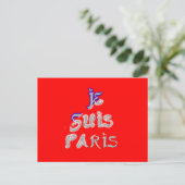Je Suis Paris Art Print Postkarte (Stehend Vorderseite)