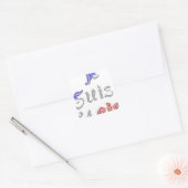 Je Suis Paris Art Print Quadratischer Aufkleber (Umschlag)