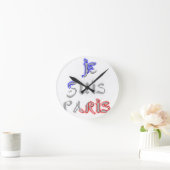 Je Suis Paris Art Print Runde Wanduhr (Zuhause)