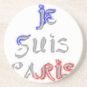 Je Suis Paris Art Print Sandstein Untersetzer