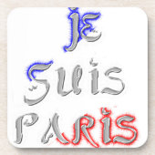 Je Suis Paris Art Print Untersetzer (Vorderseite)