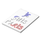 Je Suis Paris I Liebe Paris Notizblock (Rotiert)