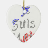 Je Suis Paris I Liebe Paris Textkunst drucken Keramikornament (Rechts)
