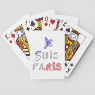 Je Suis Paris I Liebe Paris Textkunst drucken Spielkarten