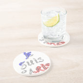 Je Suis Paris I Liebe Paris Textkunst drucken Untersetzer (Seite)