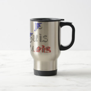 Je Suis Paris I Love Paris Text Kunst Druck Reisebecher