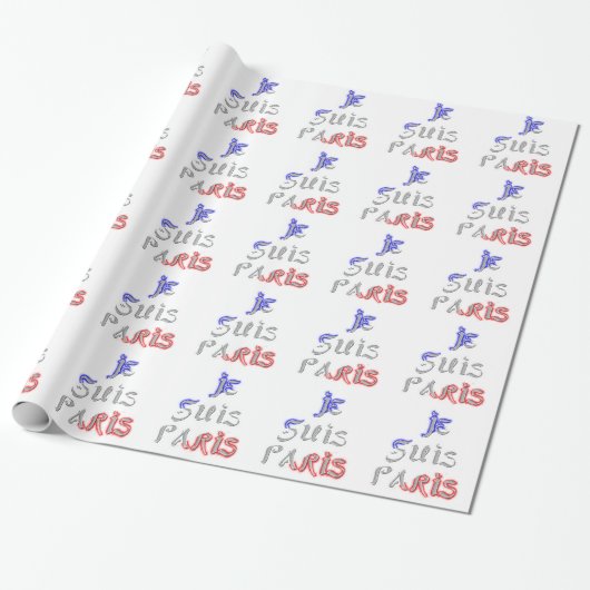 Je Suis Paris Kunstprint Geschenkpapier (Ungerollt)