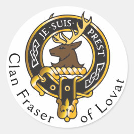 Je Suis Prest - Clan Fraser Wappen Runder Aufkleber