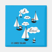 Je suis sur un Bateau! Magnet (Vorne)