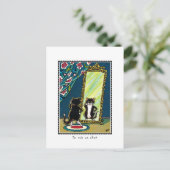 "Je suis un Chat" Cat Personalisiert Postkarte (Stehend Vorderseite)