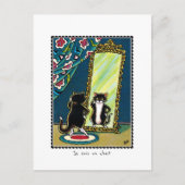 "Je suis un Chat" Cat Personalisiert Postkarte (Vorderseite)