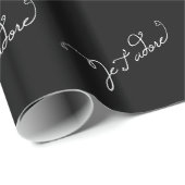 Je T adore Geschenkpapier (Rolleneckpunkt)
