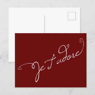Je T' adore Postcard Postkarte