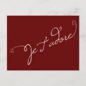 Je T' adore Postcard Postkarte (Vorderseite)